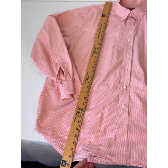 Vineyard Vines Whale Shirt Mens XL orange Gingham Check Button Down 100% Cotton - Picture 6 of 8
